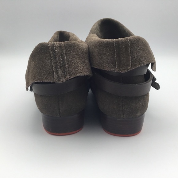 $200 JOE'S JEANS Landon brown leather wrap & stud boot bootie 7.5M 7.5 - Picture 2 of 7